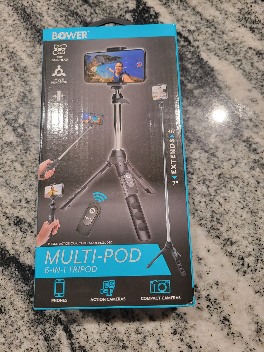 Bower Multi-Pod 6-in-1 Tripod - Black/Silver